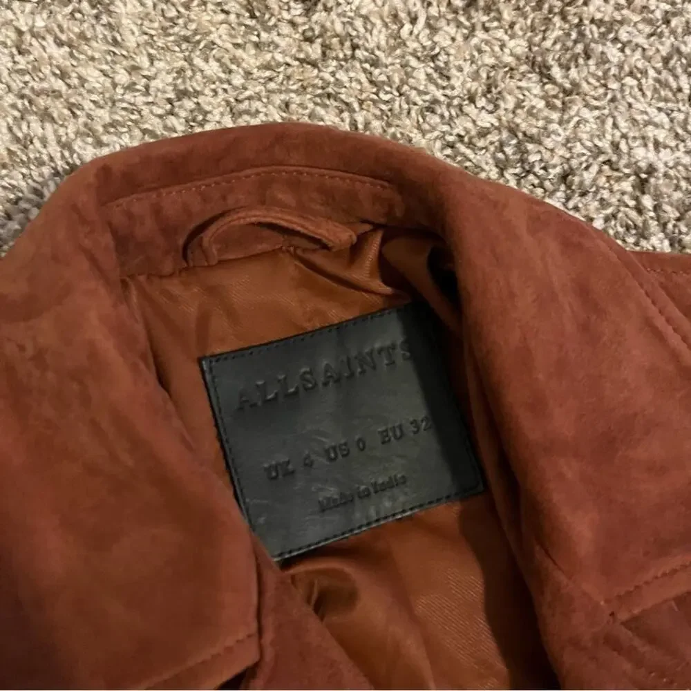 ALLSAINTS Balfern Suede Biker Jacket - Picture 11 of 15